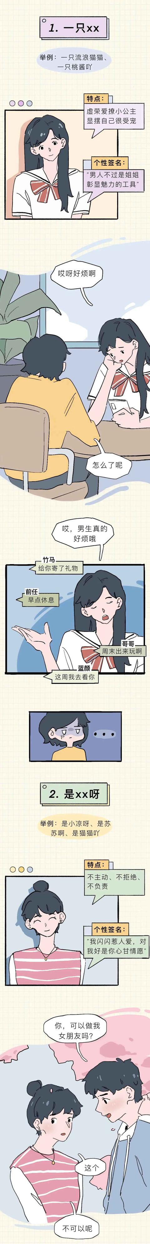 高段位渣女喜欢用的7个微信昵称，你身边有吗？（漫画）